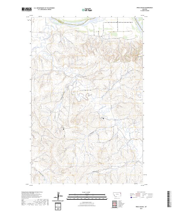 Frog Coulee topographic map thumbnail