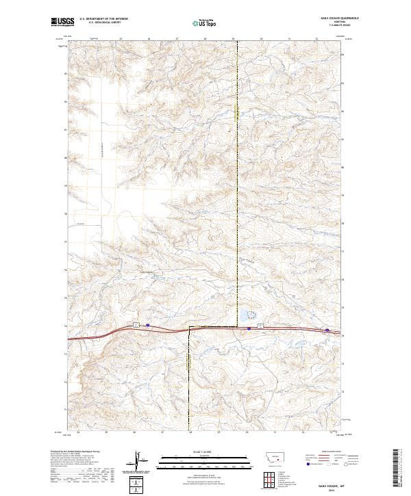 Gails Coulee topographic map thumbnail