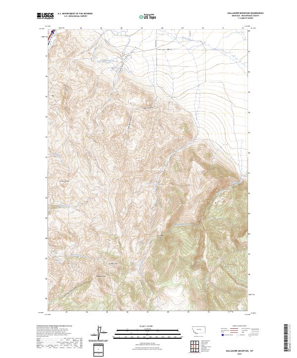 Gallagher Mountain topographic map thumbnail