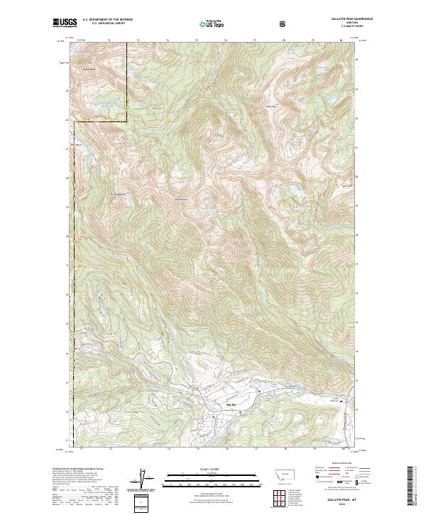 Gallatin Peak topographic map thumbnail