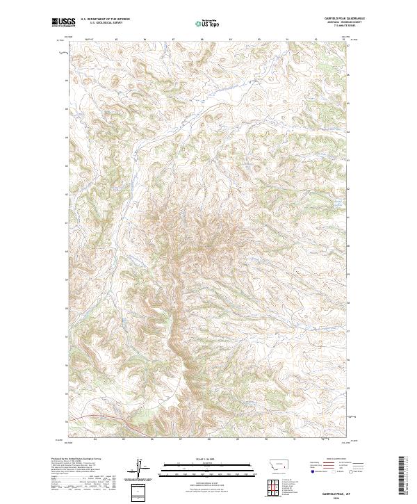 Garfield Peak topographic map thumbnail