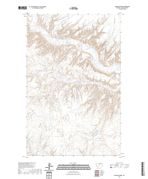Garland Creek topographic map thumbnail