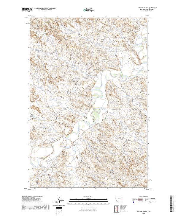 Garland School topographic map thumbnail