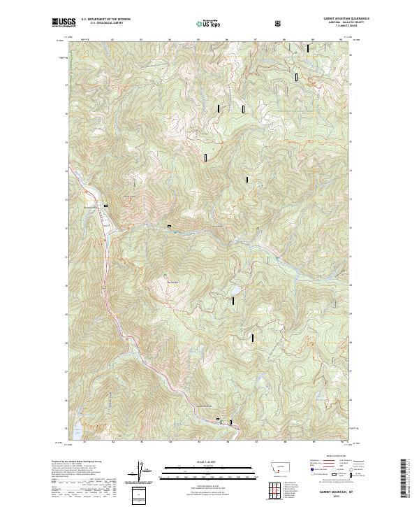 Garnet Mountain 2023 topographic map thumbnail