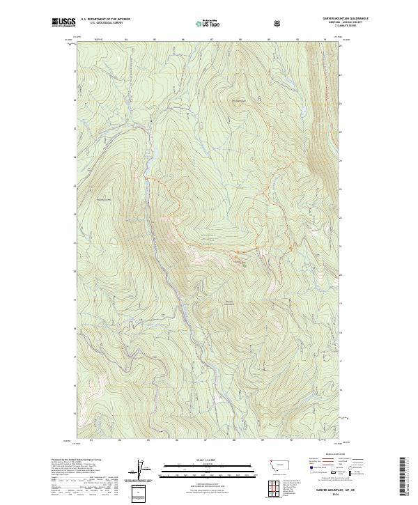 Garver Mountain 2024 topographic map thumbnail