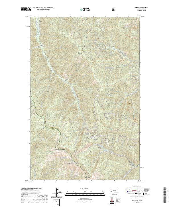 Gem Peak 2024 topographic map thumbnail