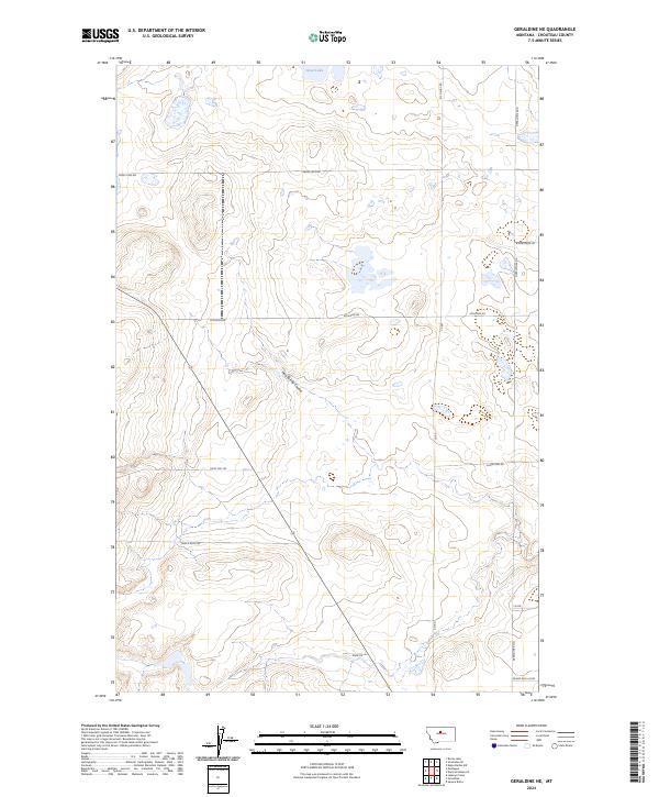 Geraldine NE topographic map thumbnail