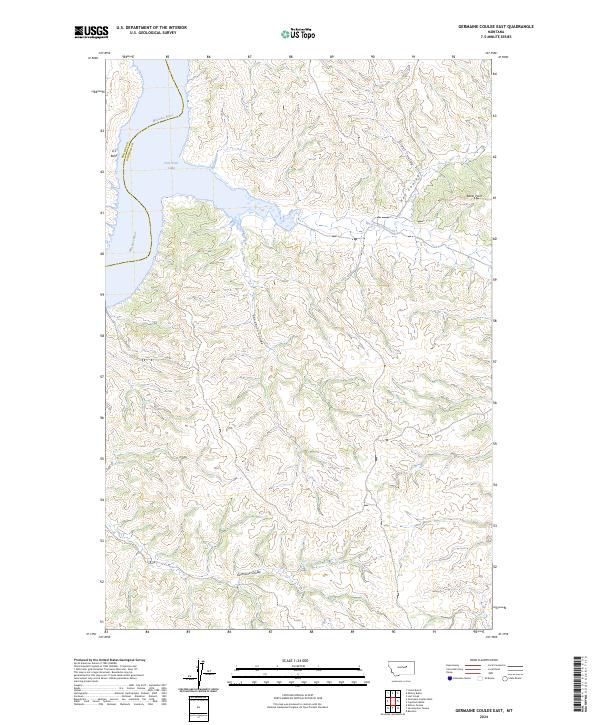 Germaine Coulee East topographic map thumbnail