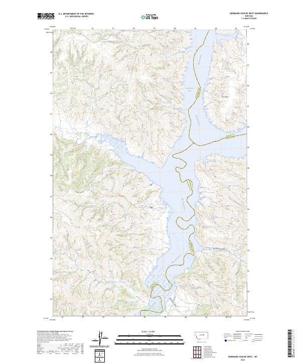 Germaine Coulee West topographic map thumbnail