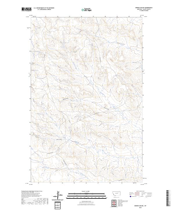 Gibson Coulee topographic map thumbnail