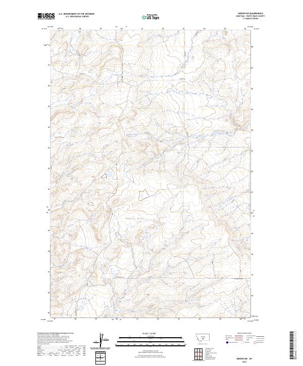Gibson SW topographic map thumbnail