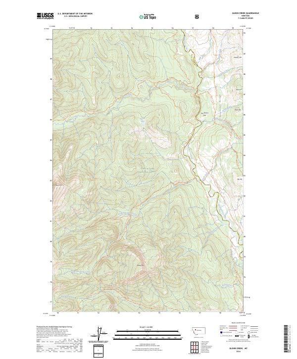 Glenn Creek topographic map thumbnail