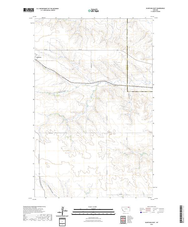 Glentana East topographic map thumbnail