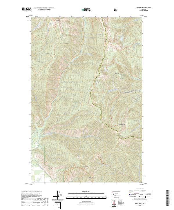 Goat Peak topographic map thumbnail