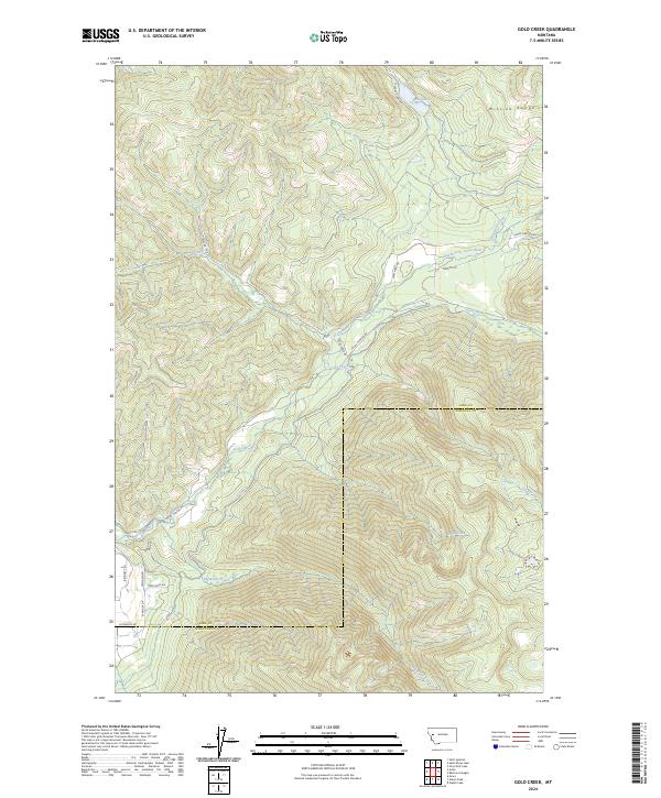 Gold Creek topographic map thumbnail