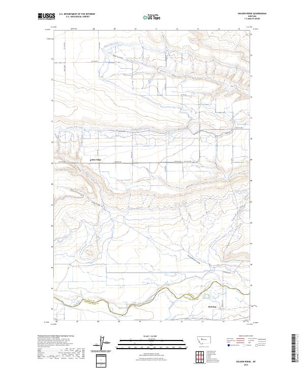 Golden Ridge topographic map thumbnail