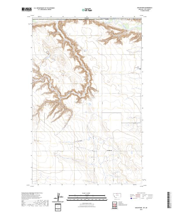 Goldstone topographic map thumbnail