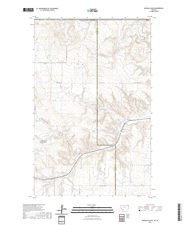 Goodale Coulee topographic map thumbnail