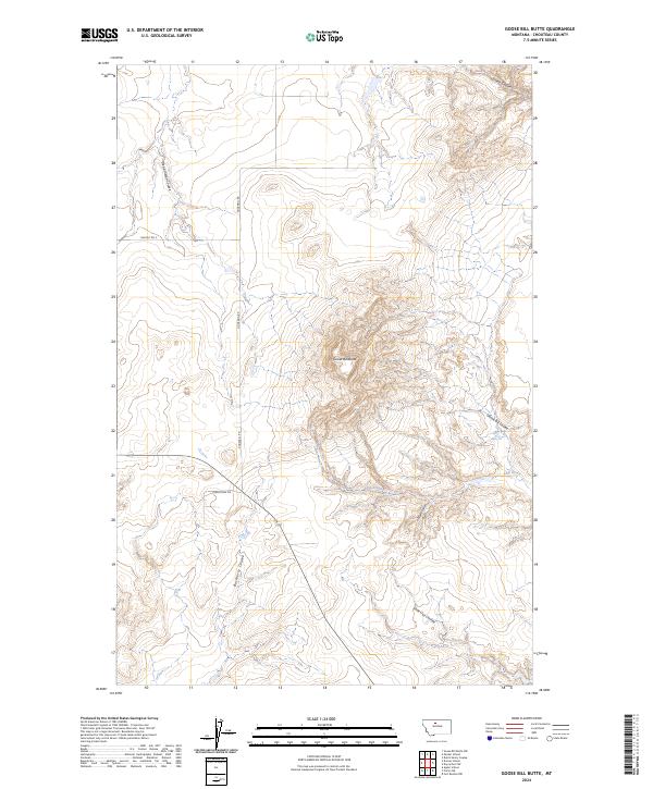 Goose Bill Butte topographic map thumbnail