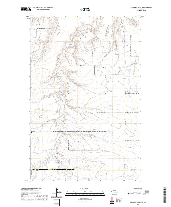 Goose Bill Butte NW topographic map thumbnail