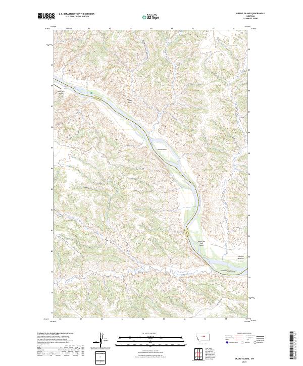 Grand Island topographic map thumbnail
