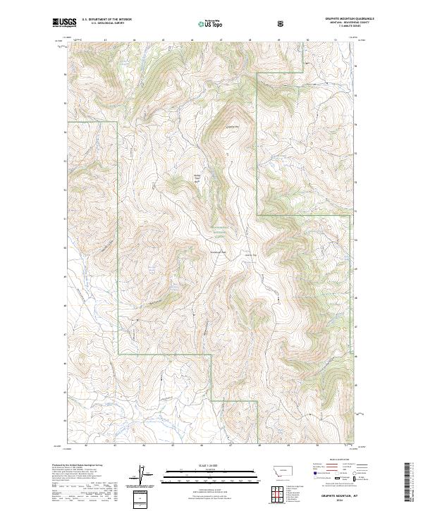 Graphite Mountain topographic map thumbnail