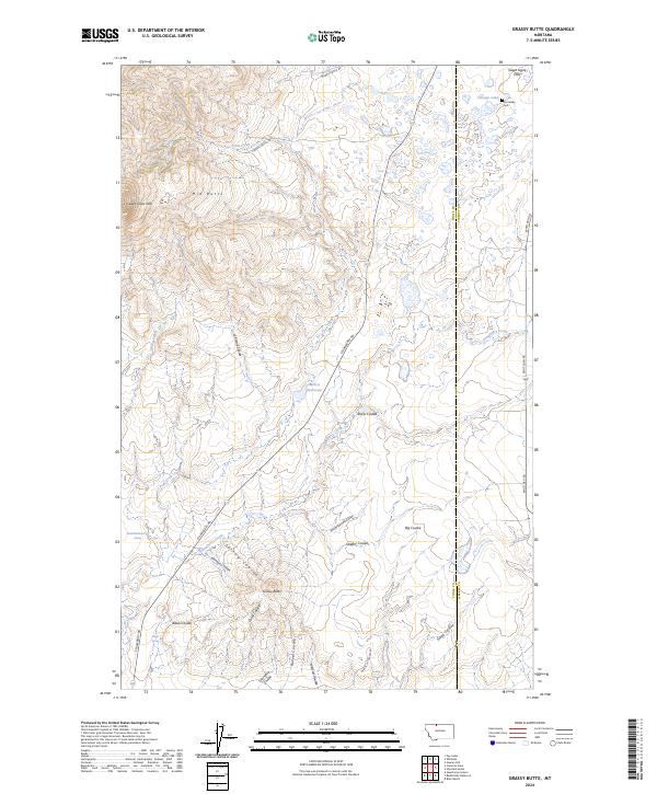 Grassy Butte topographic map thumbnail