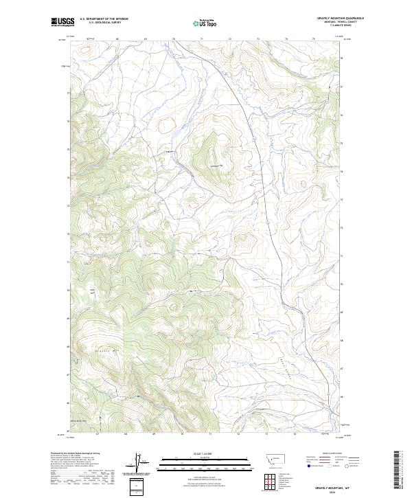 Gravely Mountain topographic map thumbnail