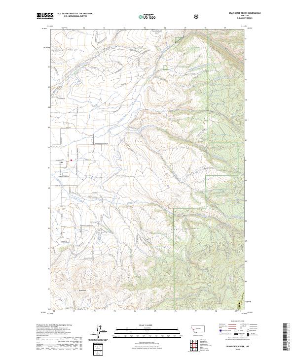 Grayhorse Creek topographic map thumbnail