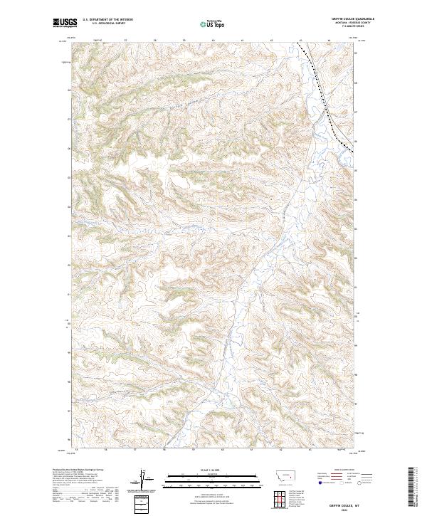 Griffin Coulee topographic map thumbnail