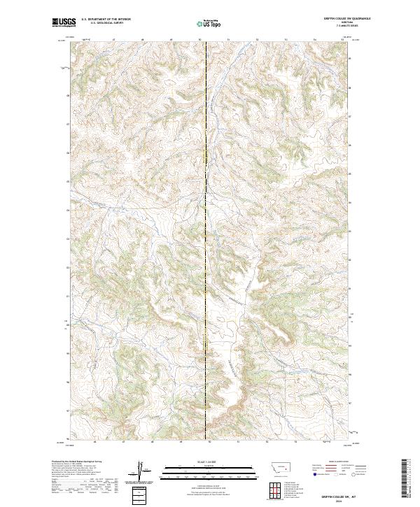 Griffin Coulee SW topographic map thumbnail