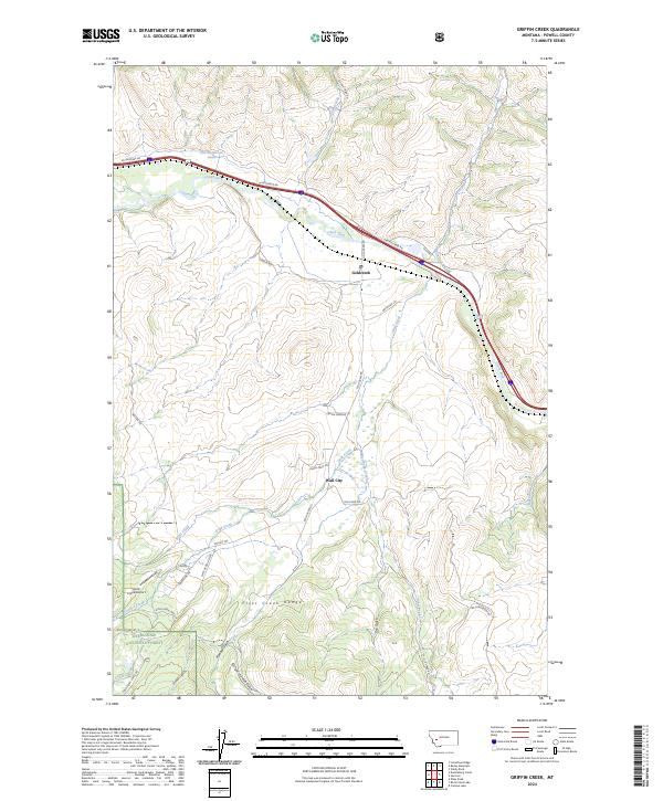 Griffin Creek topographic map thumbnail