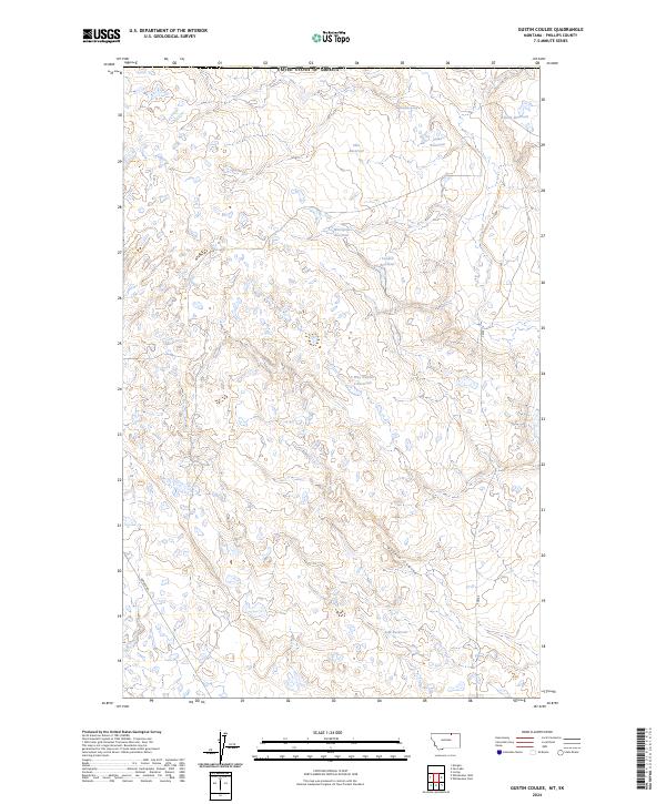 Gustin Coulee topographic map thumbnail