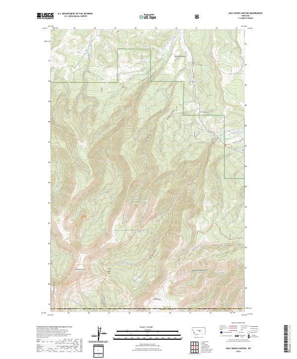 Half Moon Canyon topographic map thumbnail