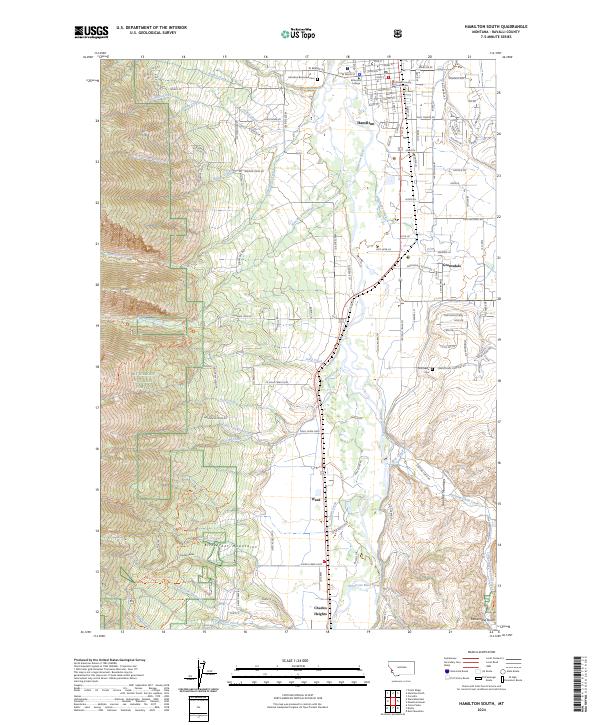 Hamilton South topographic map thumbnail