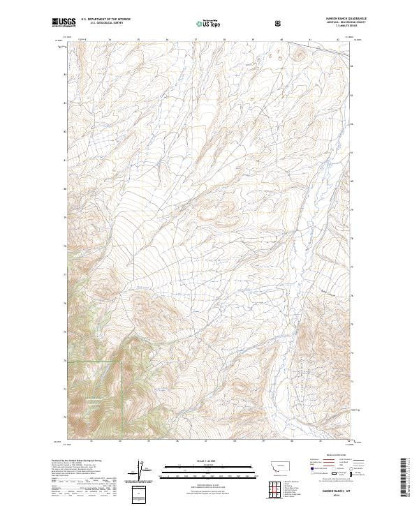 Hansen Ranch topographic map thumbnail