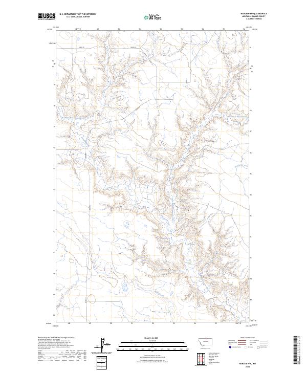 Harlem NW topographic map thumbnail
