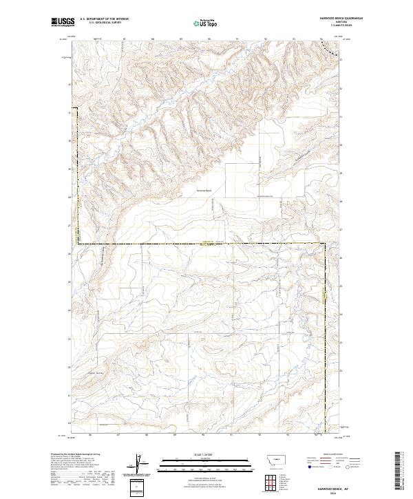 Harwood Bench topographic map thumbnail