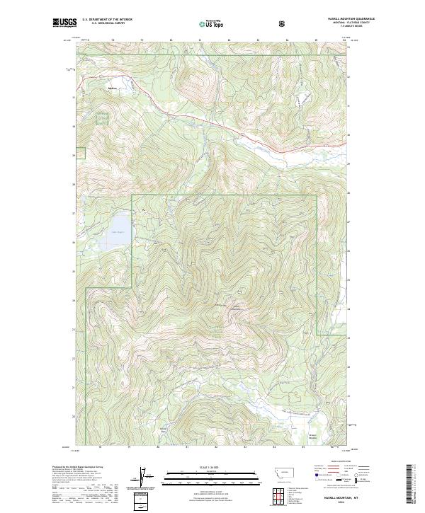 Haskill Mountain topographic map thumbnail