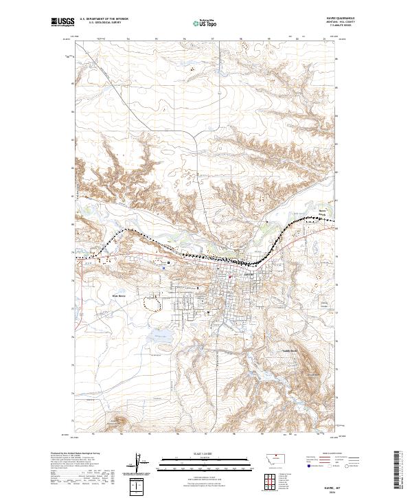 Havre topographic map thumbnail