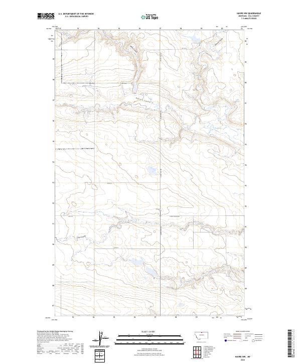 Havre NW 2024 topographic map thumbnail