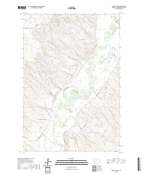 Hawkey Creek topographic map thumbnail