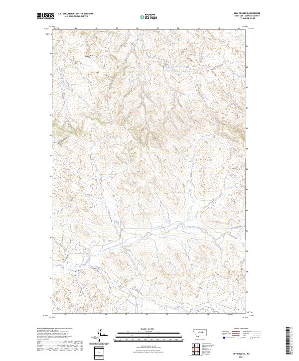 Hay Coulee topographic map thumbnail