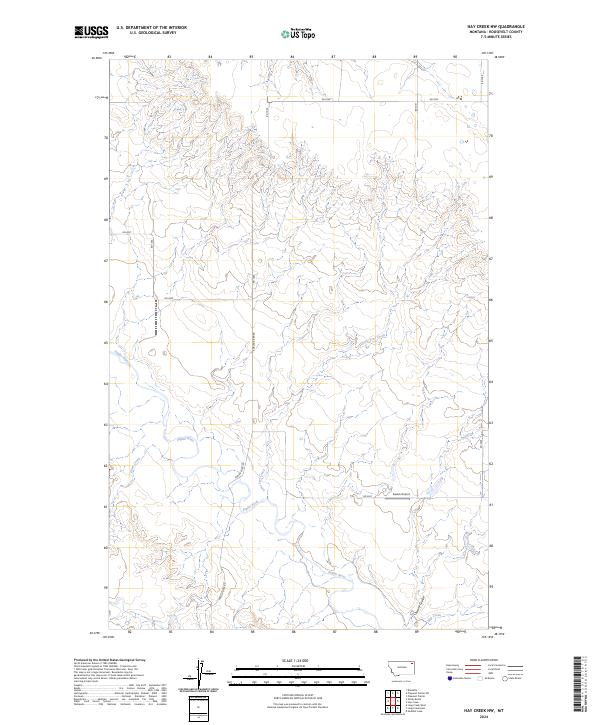Hay Creek NW topographic map thumbnail