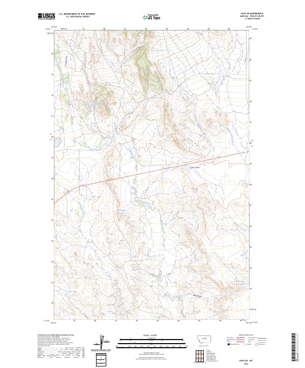 Hays SE 2024 topographic map thumbnail