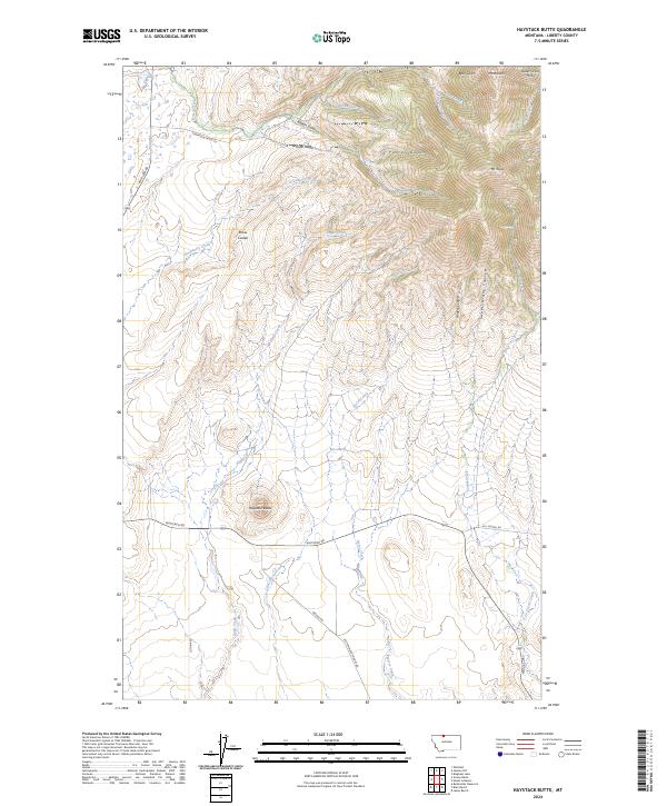 Haystack Butte topographic map thumbnail