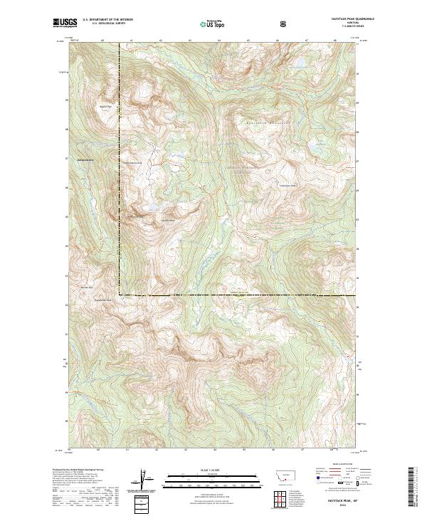Haystack Peak topographic map thumbnail