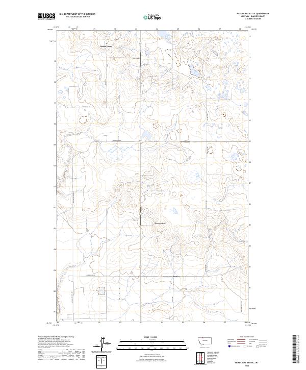 Headlight Butte topographic map thumbnail