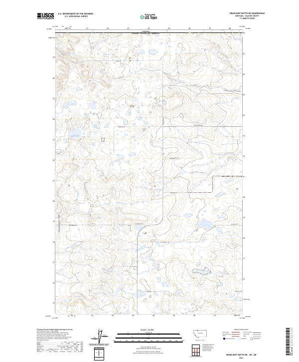 Headlight Butte NE topographic map thumbnail