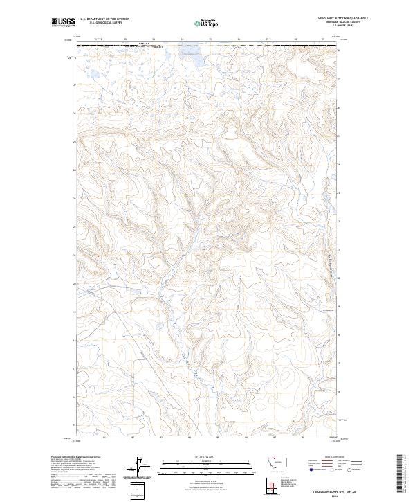 Headlight Butte NW topographic map thumbnail